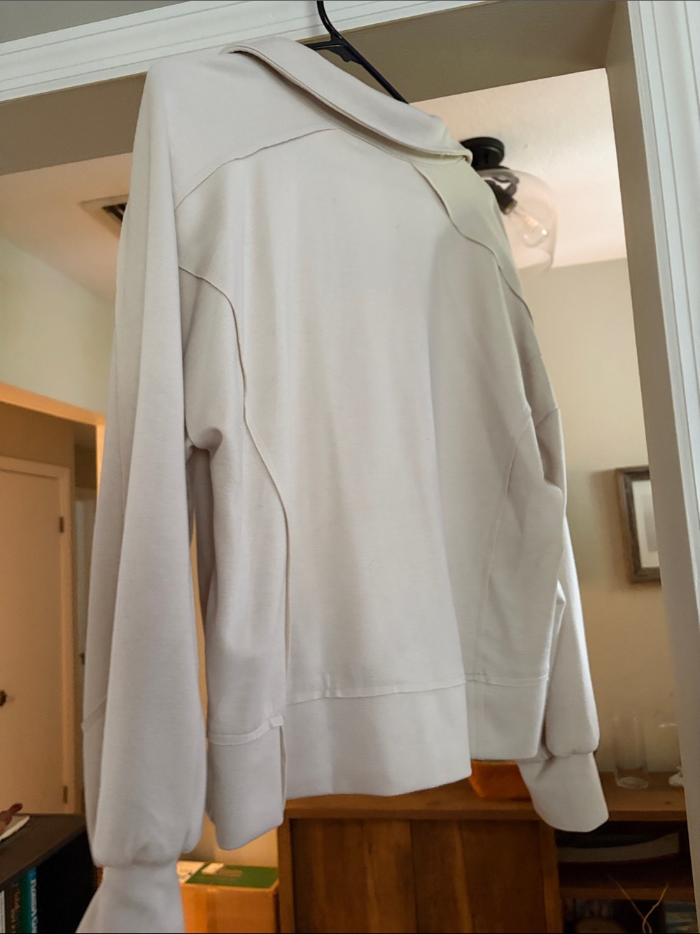 Umgee Cream Collared Pullover Top - Picture 3 of 3